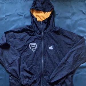Adidas DC United Football Soccer Club MEDIUM Navy Blue Windbreaker Jacket GK1766